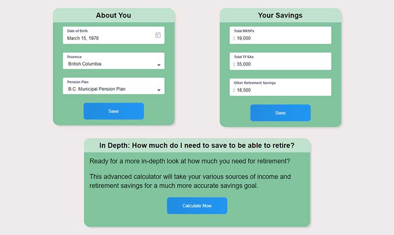 A look inside Retirement Advice for Canadians.ca